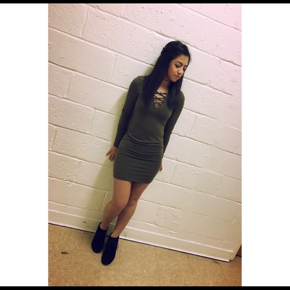 Forever 21 Green Bodycon Dreas